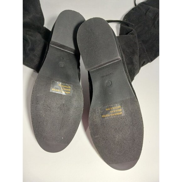 JG Women’s Black Over-the-Knee Boots Size 8.5 Faux Suede Stretch Fit Zip Closure - Picture 6 of 9